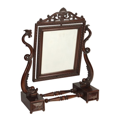 Small antique cheval - cheval, mirror