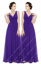 UK Chiffon V-neck Floor length