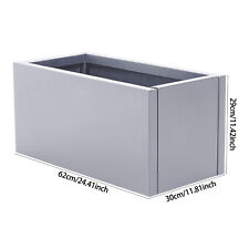 Metal Planter Plant Trough Garden Outdoor Galvanized Steel Rectangular Indoor