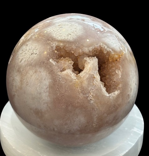 Pink amethyst sphere with - pink,