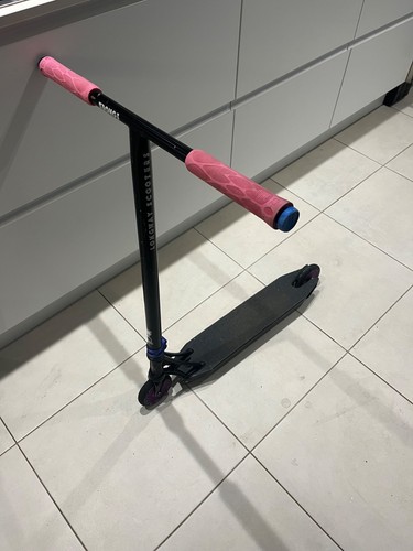 Black custom stunt scooter - custom,