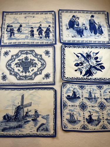Vintage delft blue - vintage, print