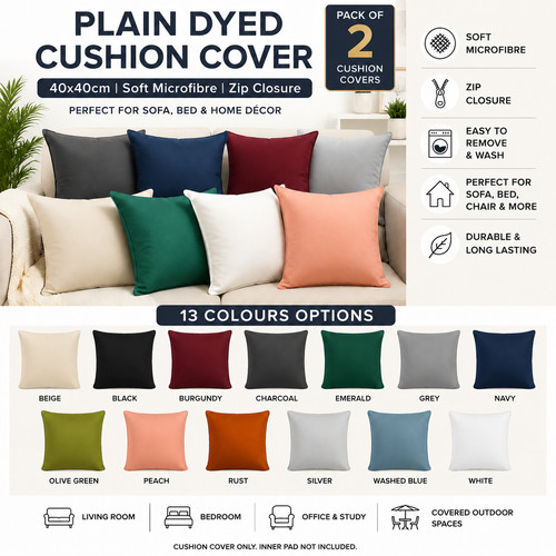 Plain dyed cushion cover - cushion,
