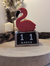 Hand-made Wooden Flamingo