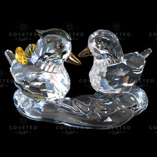 Swarovski Crystal MANDARIN DUCKS (PAIR) 858736 Mint Boxed Retired Rare