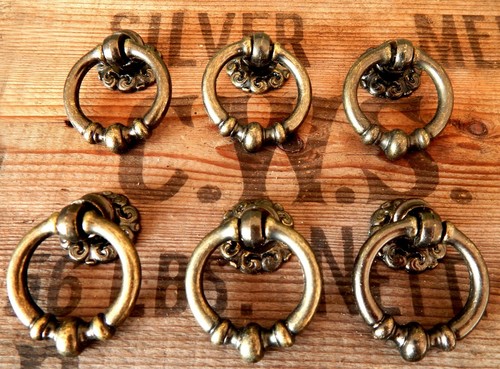 Vintage set brass drawer - set,