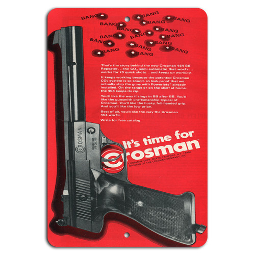 Retro crosman gun - retro, sign