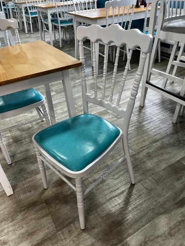 Chair white aquamarine - chair,