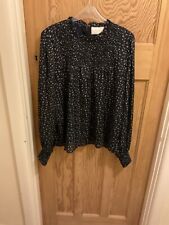 BNWOT Neo Noir Emma Spray Dot Blouse/Smock Top Size XL ( 45 Inch Bust)