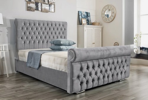 Sleigh bed frame plush - sleigh,