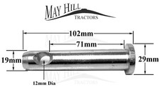 Tractor Top Link Pin (Cat. 1) 19mm O.D x 102mm