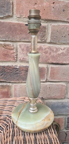 Vintage green onyx table lamp - vintage,