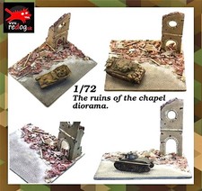 Redog 1/72 Ruined  chapel Scale Model Display Base / R8