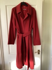 Max Mara red wool coat size 14