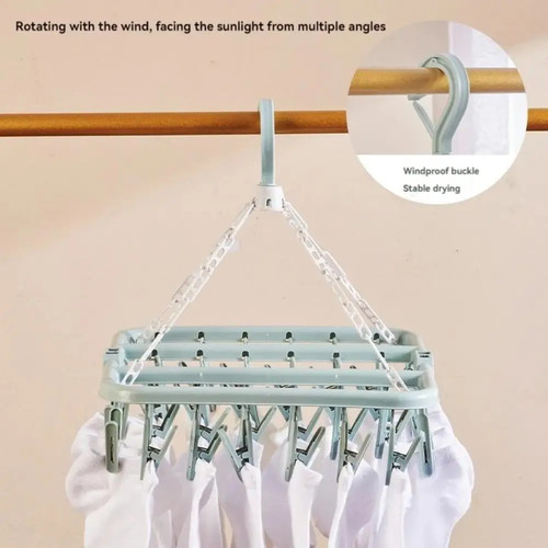Foldable sock dryer clips - dryer,