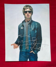 Hand Signed A4 photograph Noel Gallagher autograph Oasis