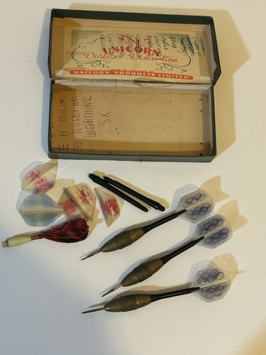 Vintage darts set brass