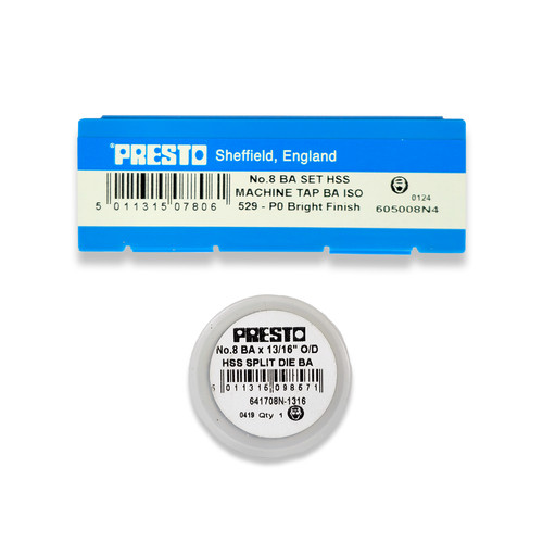 Presto 8ba taps - 8ba, dies
