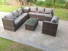 7 seater rattan sofa 2 coffee