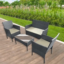 Rattan garden furniture set - rattan,