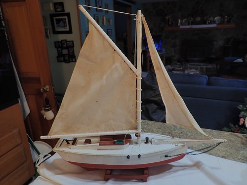 Vintage large wood boat - vintage,