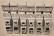 Wylex 6 Amp Plug-in Type MCB, Including Compatible Base Shield. Price Each. 