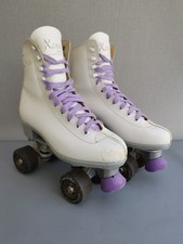 Women's White Classic Figure Quad Roller Skates Xcess Neo - Size UK 7