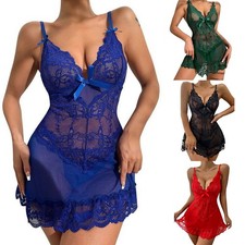Lingerie Sleepwear Mini  Ladies Sexy Women  Sexy Nightie Nightdress Lace