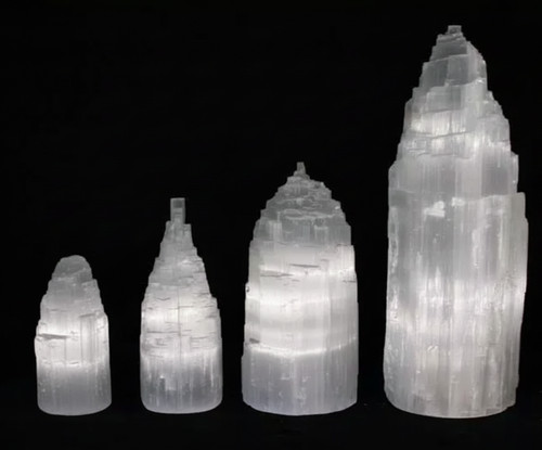 Selenite crystal lamp - crystal,