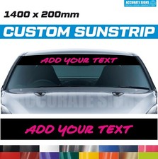 Universal Car Sunstrip Custom Personalised Text Windscreen Vinyl Sun Strip
