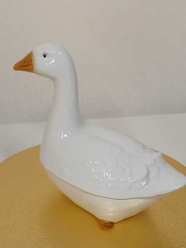 Porcelain terrine goose by - terrine,