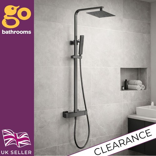 Gun metal thermostatic shower - thermostatic,
