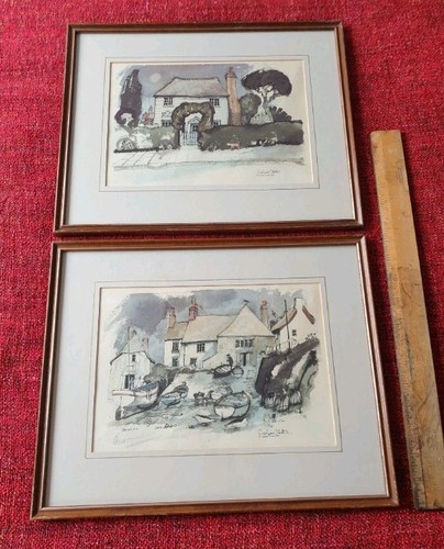 Pair framed prints by - of,