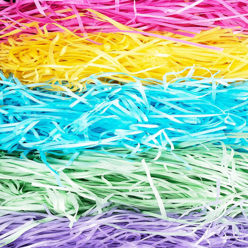 500g coloured shredded tissue - coloured,