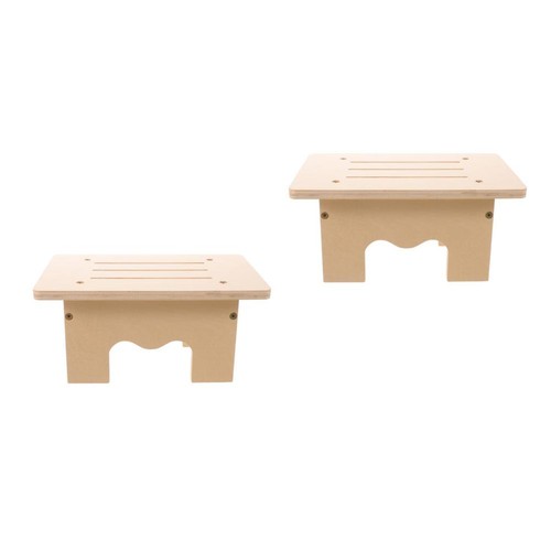 2pcs wood small step - 2pcs, stool