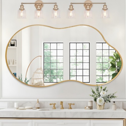 Gold irregular wall - wall, mirror