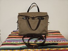 Filson Original 256 Briefcase Otter Green Made in USA Leather Shoulder Strap