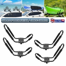 4x Kayak Roof Rack J Bar Twin Tube Double Roof Rack Kayaking Canoeing Transport