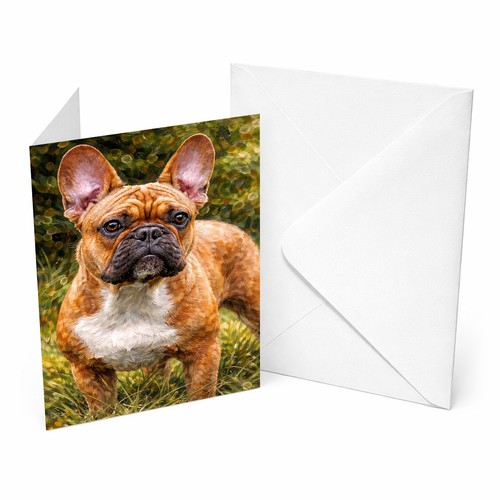 French bulldog a5 greetings - bulldog,
