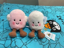 Jellycat Amuseables Toastie Pink and White Marshmallows Plush tags+dust bag new
