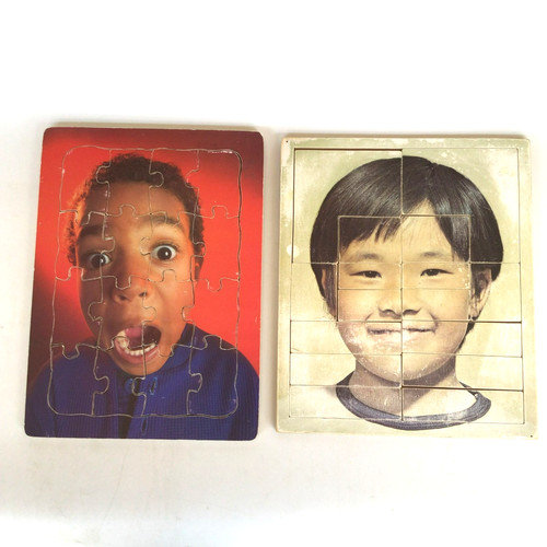 Vtg pair wooden puzzles - vtg,