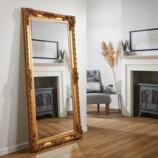 Wall Mirror Grand Louis Rectangular with Antique Gold Frame-H180cmxL90cmxW 6.5cm