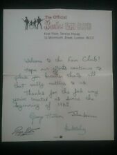 FAN CLUB LETTER OF THE BEATLES