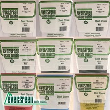 Evergreen Polystyrene Sheet Styrene Model Scratch Building Plastic White Black