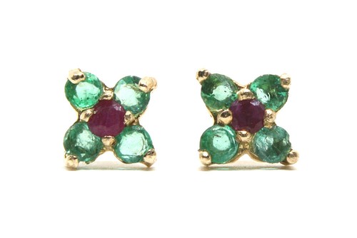 9ct gold emerald and ruby - 9ct,