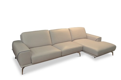 Leather chaise sofa blue - sofa,