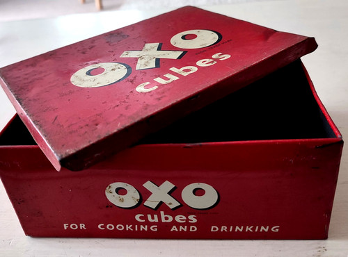 Vintage oxo tin lid - tin, &