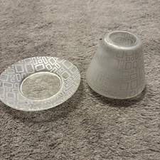Yankee Candle Glass Candle shade and tray set