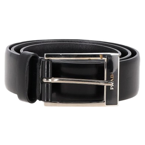 Prada logo buckled belt - buckled,
