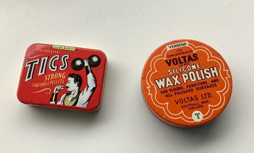 Two vintage tins - tins,, polish